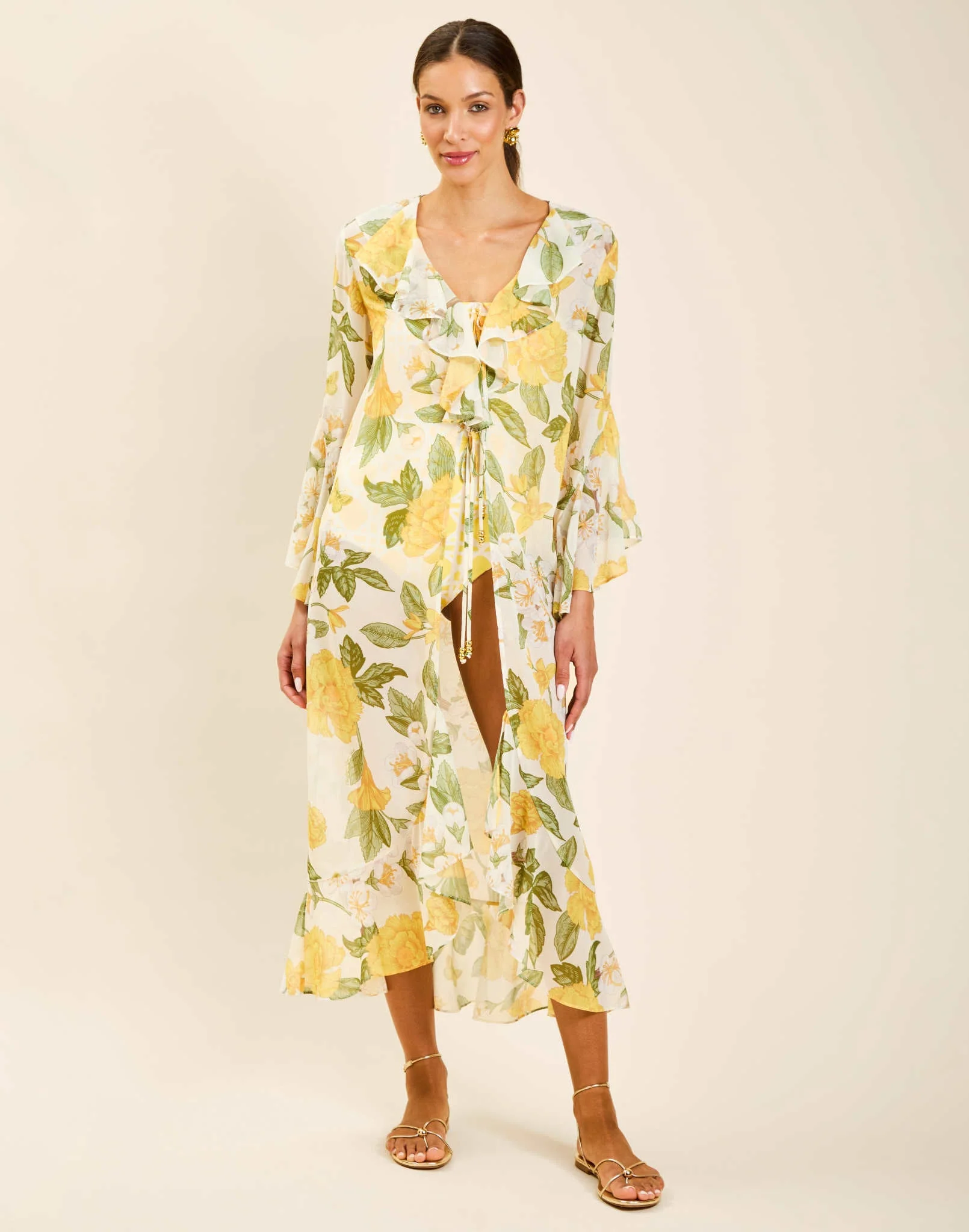Bimini Ruffle Tie Cover Up - Image 2