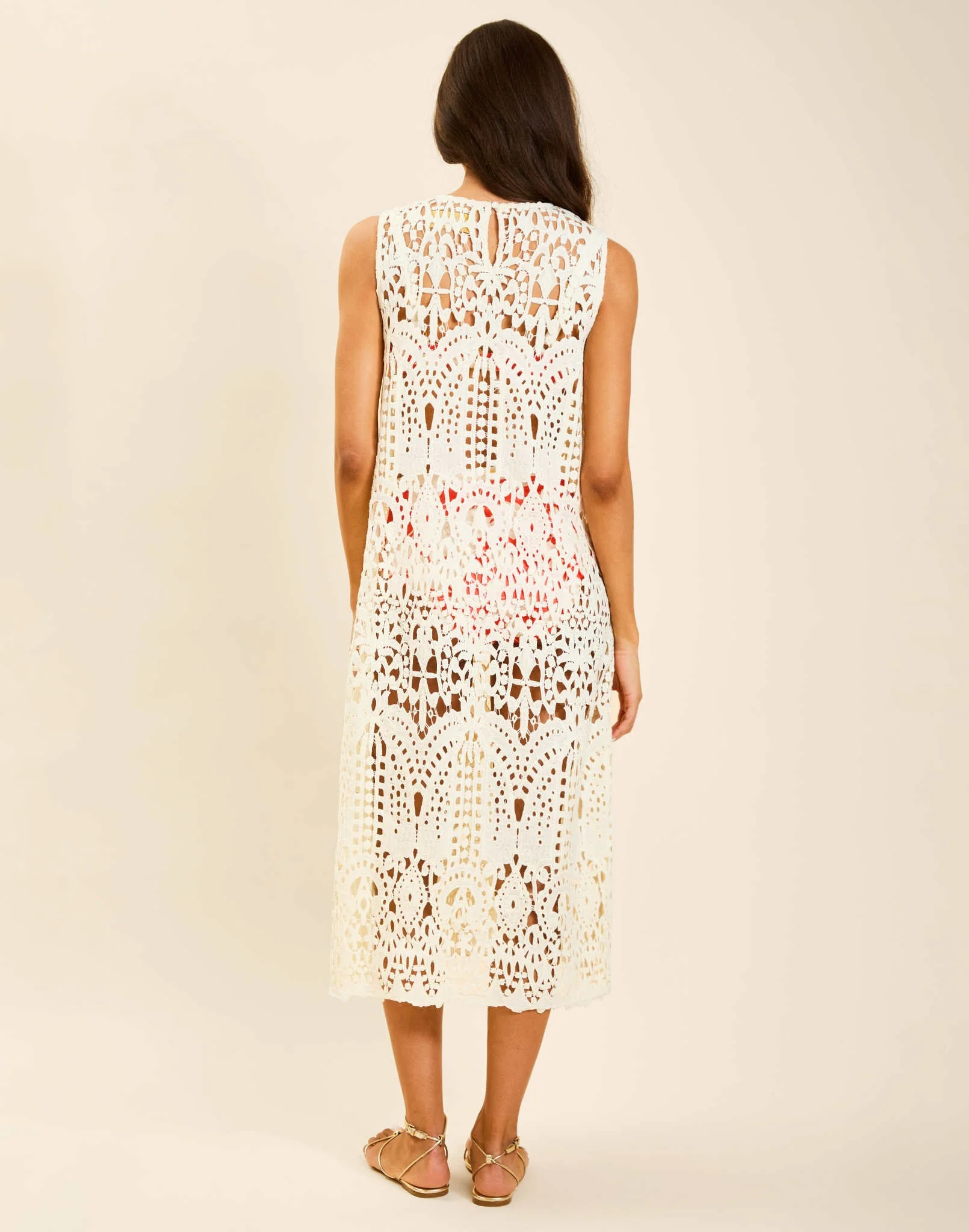 Farfalle Crochet Midi Dress - Image 4
