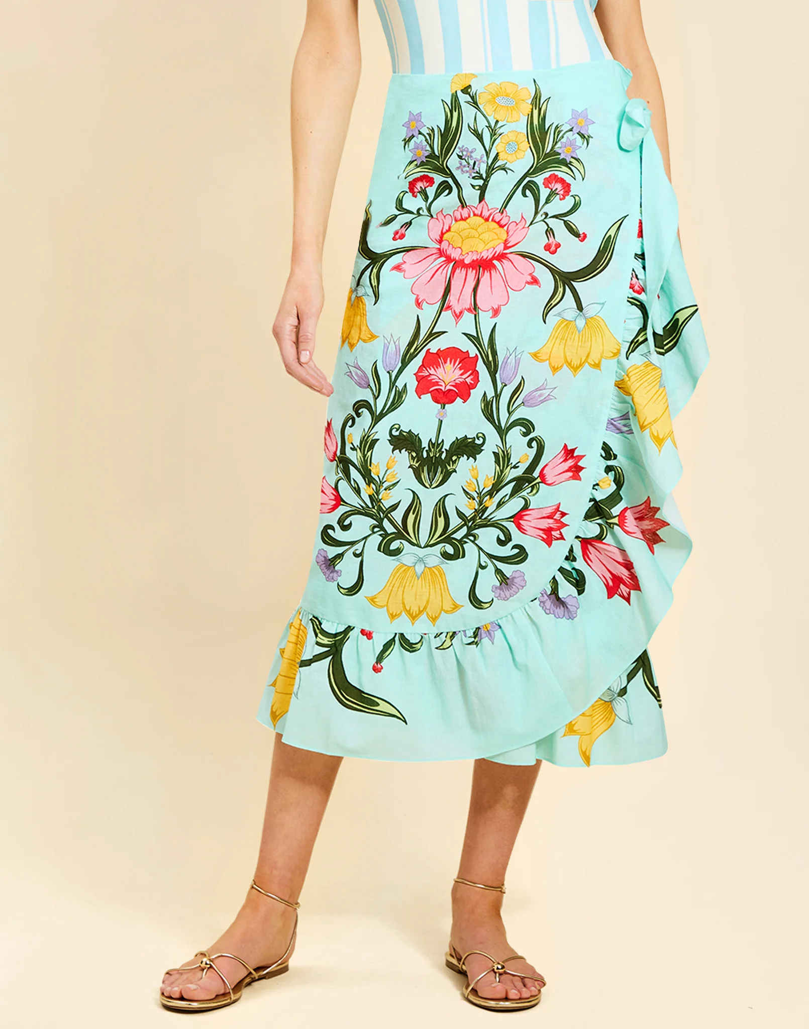 Magnolia Ruffle Pareo Skirt - Image 4
