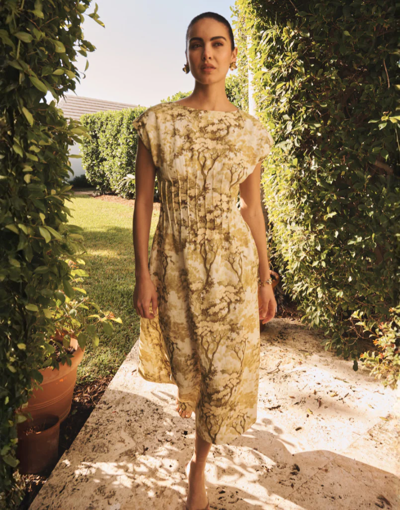 Quinn Pintuck Midi Dress - Image 2